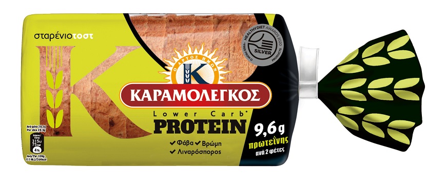 Ψωμί του τοστ Protein Lower Carb Καραμολέγκος (340 g)