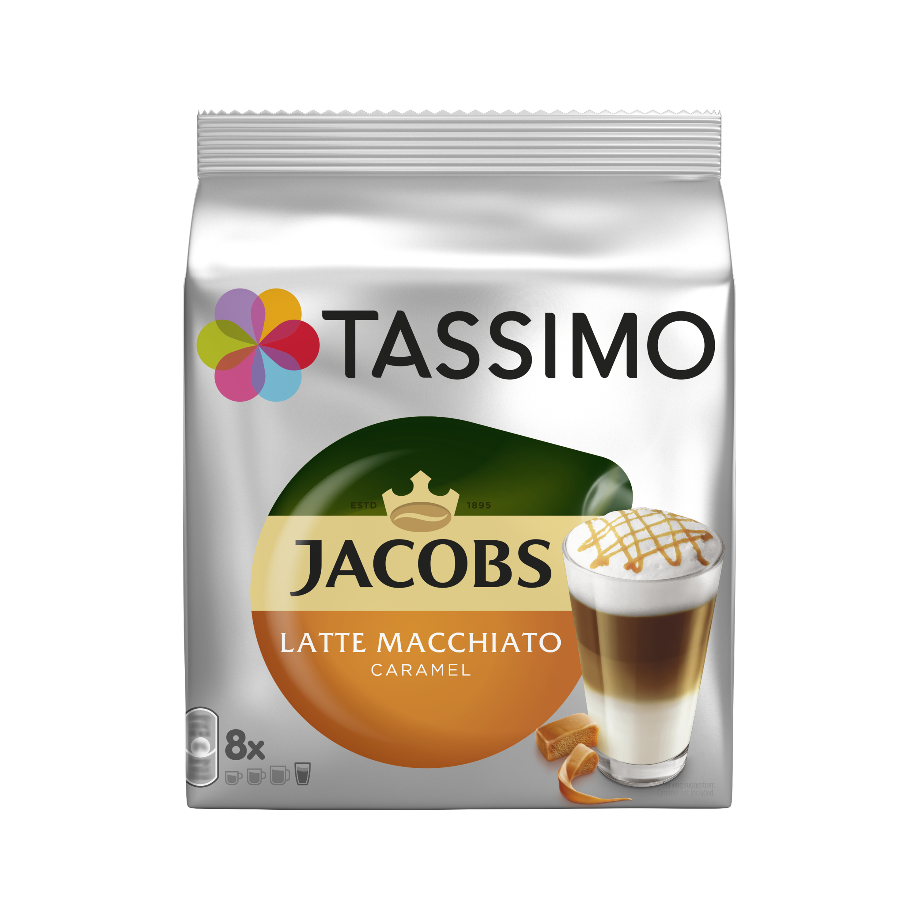 Jacobs Douwe Egberts Κάψουλες Latte Machiatto Caramel Για Μηχανή Tassimo Jacobs (8 τεμ)