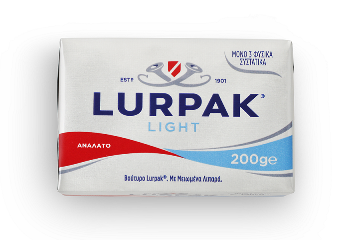 Arla Foods Hellas S.A Βούτυρο Light Ανάλατο σε Αλουμινόφυλλο Lurpak (200 g)