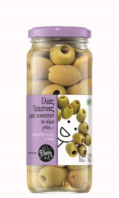 Ελιές Πράσινες χωρίς κουκούτσι Εδέμ (330 g)