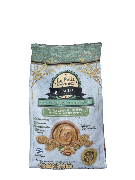 Δημητριακά Granola με Βρώμη, Φυστίκι και Φυστικοβούτυρο Le Petit Dejeuner Tsakiris Family (350g)