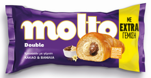 Mondelez Κρουασάν Κακάο Βανίλια Molto Double (98g)