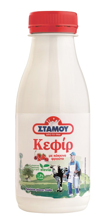 Στάμου Κεφίρ με Κόκκινα Φρούτα Στάμου (330 ml)