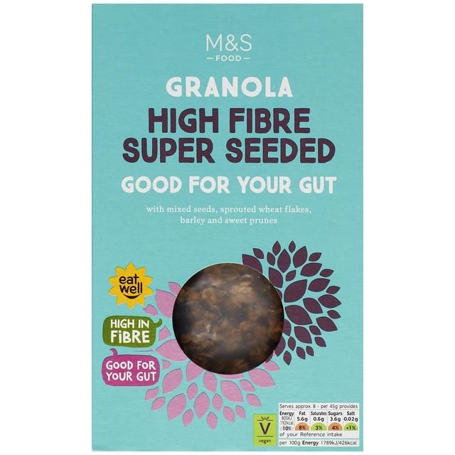 Marks & Spencer Γκρανόλα Βρώμης, με Νιφάδες από Φύτρες Σίτου, Ανάμεικτους Σπόρους, Κριθάρι και Ξερά Δαμάσκηνα Marks & Spencer (400g)