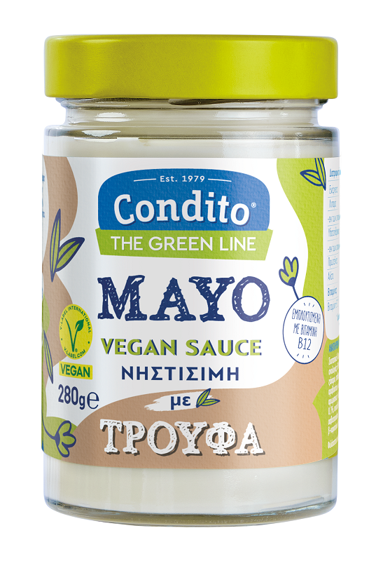 Condito Α.Ε.Β.Ε. Τροφίμων Μαγιονέζα Vegan Χωρίς Γλουτένη με Τρούφα The Green Line CONDITO (280g)