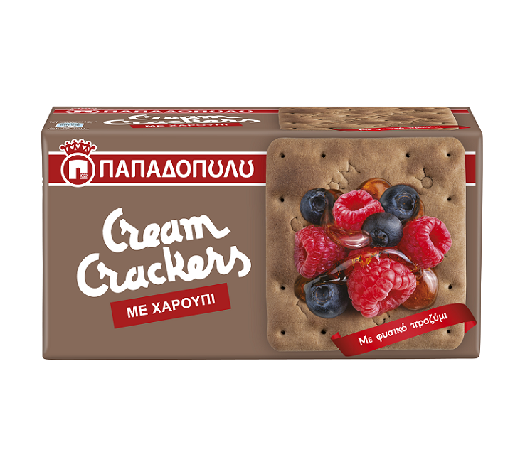 Παπαδοπούλου Cream Crackers με Χαρούπι Παπαδοπούλου (190 g)