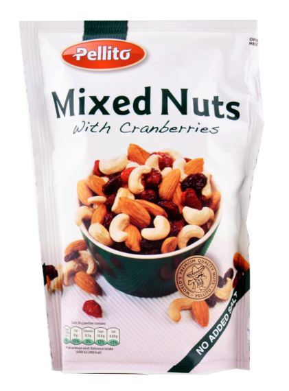 Pellito Ανάμεικτοι Ξηροί Καρποί & Cranberries Pellito (250g)