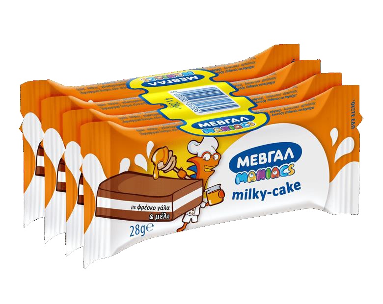 Μεβγάλ A.E. Milky-Cakes με Φρέσκο Γάλα & Μέλι Maniacs Μεβγάλ (4x28g)