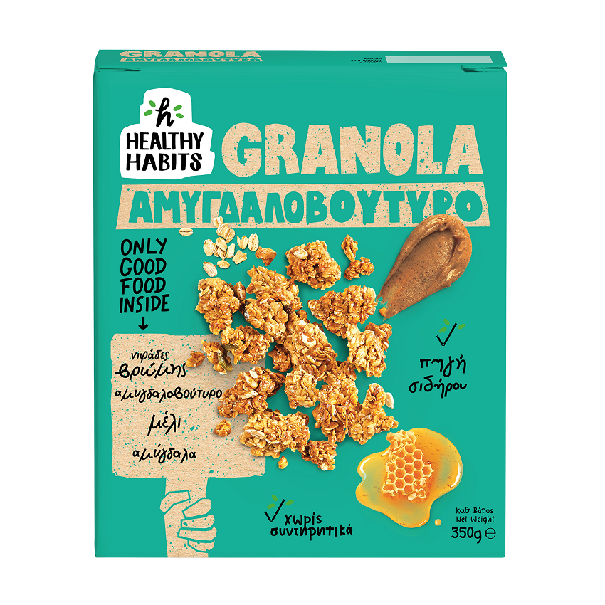 Alfa Granola με αμυγδαλοβούτυρο, Healthy Habits (350g)
