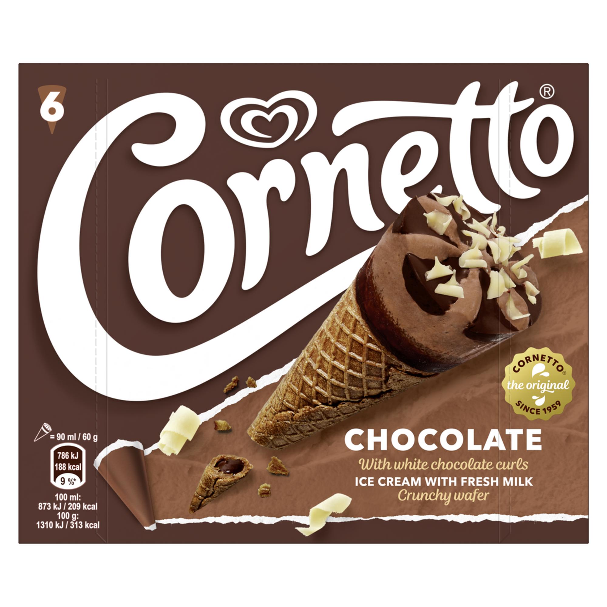 Ελαϊς-Unilever Hellas Α.Ε. Παγωτό Choco Cornetto (6X90ml)