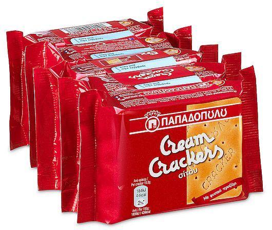 Cream Crackers Σίτου Παπαδοπούλου (5×43 g)