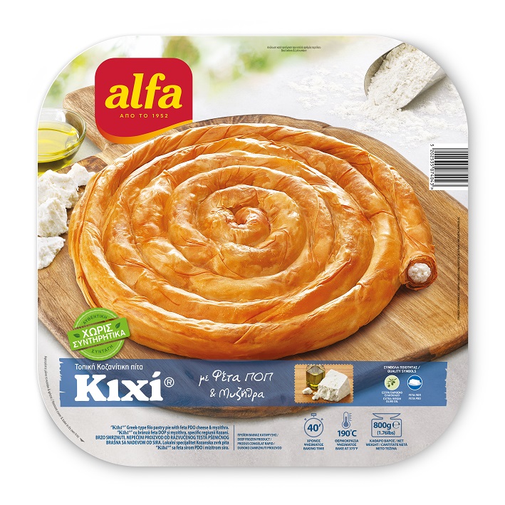 Alfa Κιχί ΤΟΠ Κοζανίτικη Πίτα με Φέτα και Μυζήθρα Alfa (800 g)