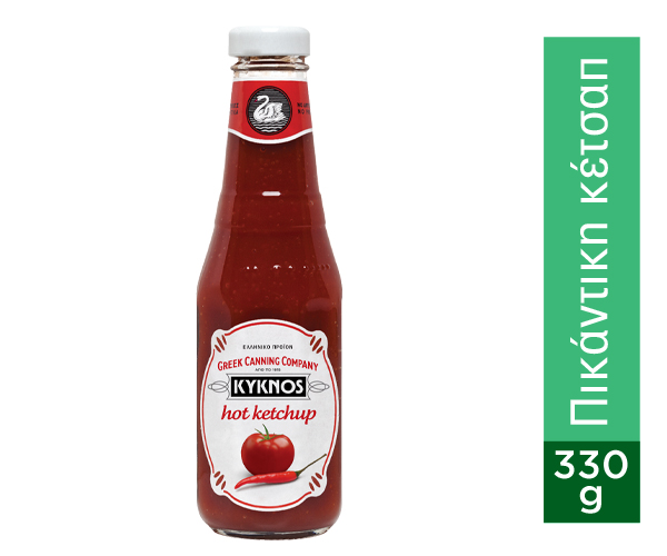 Κέτσαπ Ηοτ σε Γυάλινη Φιάλη Κύκνος (330 g)