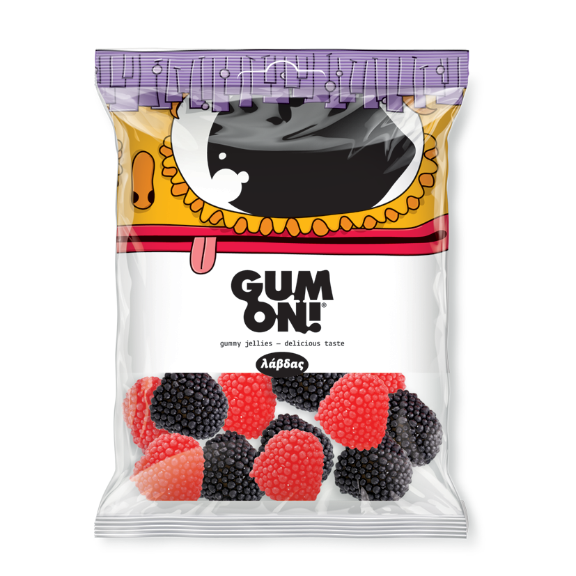Λάβδας Καραμέλες Βατόμουρο Gum on! (100 g)