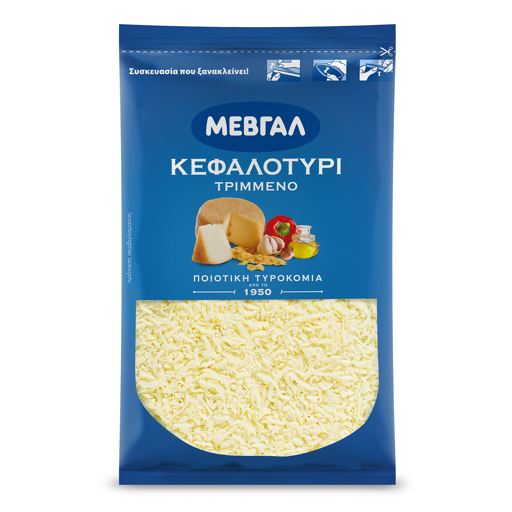 Μεβγάλ A.E. Τυρί Κεφαλοτύρι Τριμμένο Μεβγάλ (200 g)