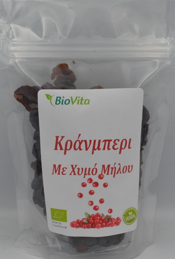 Biovita Κράνμπερι με Μήλο Βιολογικά Biovita (150g)