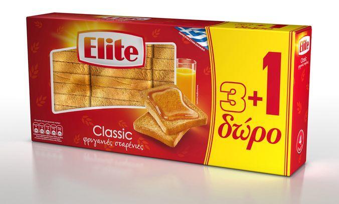 Φρυγανιές Σίτου Elite (4x125g) 3+1 Δώρο