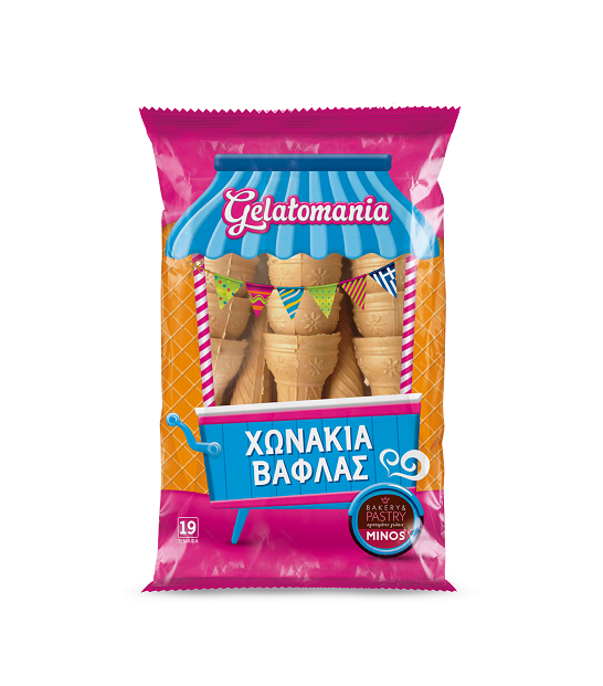 Χωνάκια Βάφλας 19 τεμ Gelatomania (90 g)