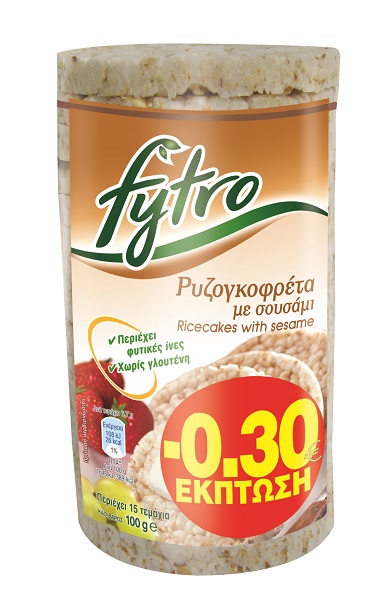 Ρυζογκοφρέτες Σουσάμι -0,30 Fytro (100 g)