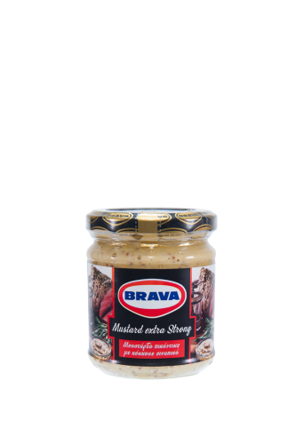 Μουστάρδα Πικάντικη με Κόκκους Σιναπιού Premium Brava (200 g)
