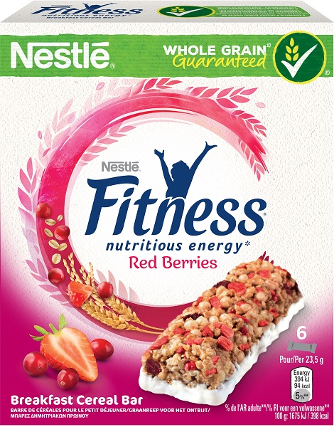 Μπάρες Δημητριακών Fitness Red Berries Nestle (6 x 23.5 g)