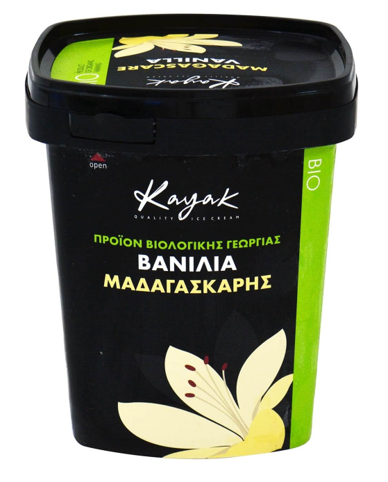 Kayak Παγωτό με Βανιλια Μαγαδασκάρης Βιολογικής Γεωργίας Kayak (500 ml)
