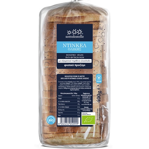 Ψωμί Ντίνκελ Ολικής Άλεσης σε Φέτες Sottolestelle (400g)