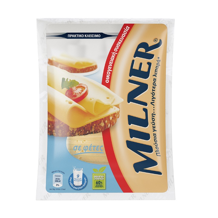 Τυρί σε φέτες Milner (12 φέτες) (300g)