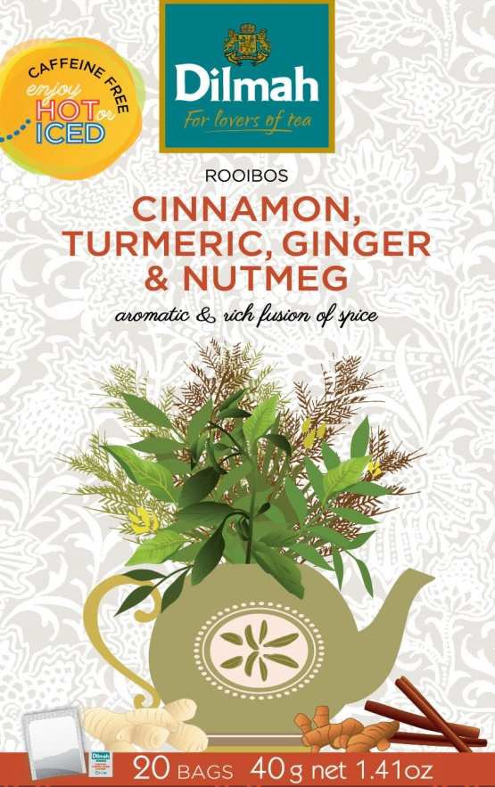 Rooibos με Κανέλα Κουρκουμά Τζίντζτερ και Μοσχοκάρυδο Dilmah (20 φακ x 2 g)