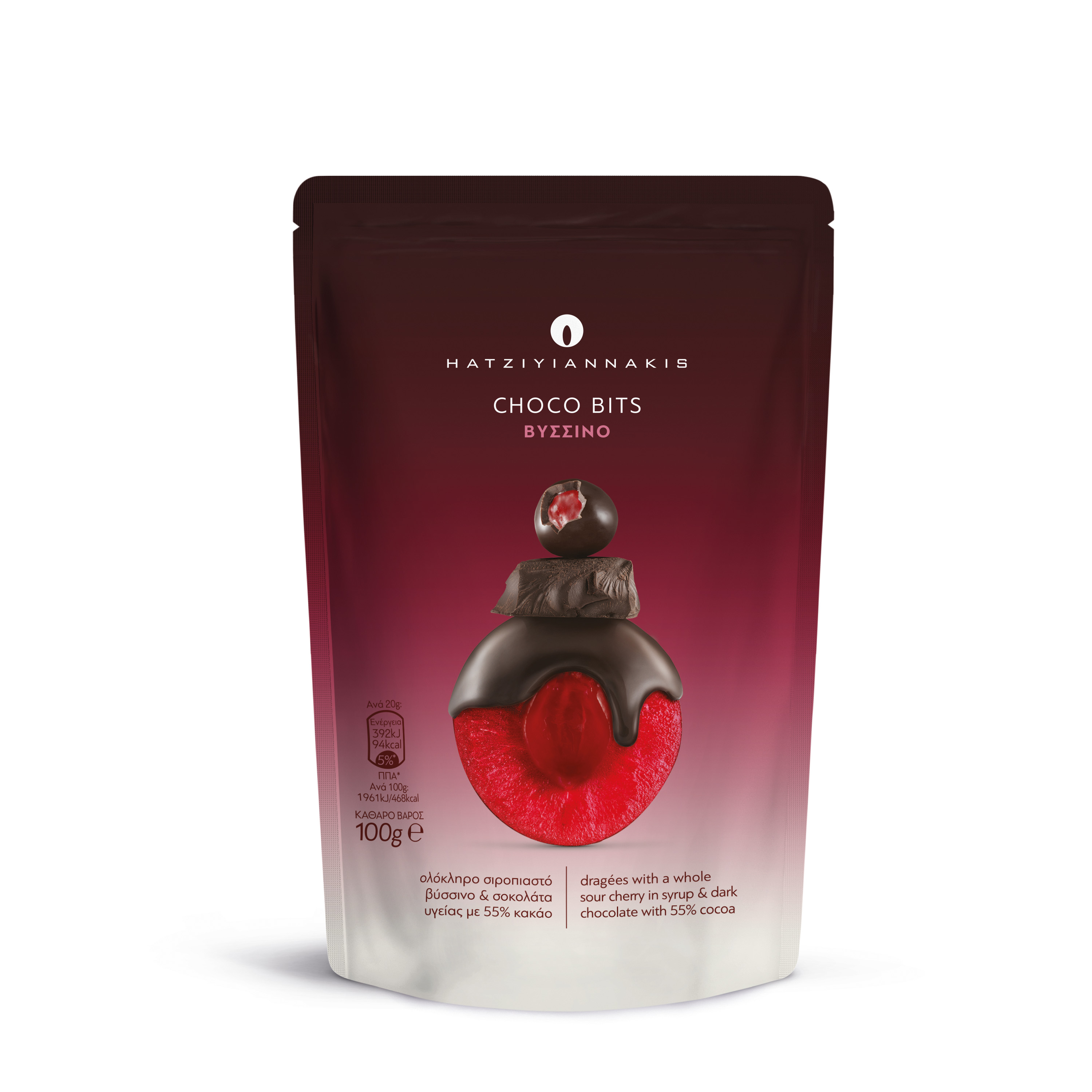 Hatziyiannakis Choco Bits Βύσσινο Hatziyiannakis (100g)