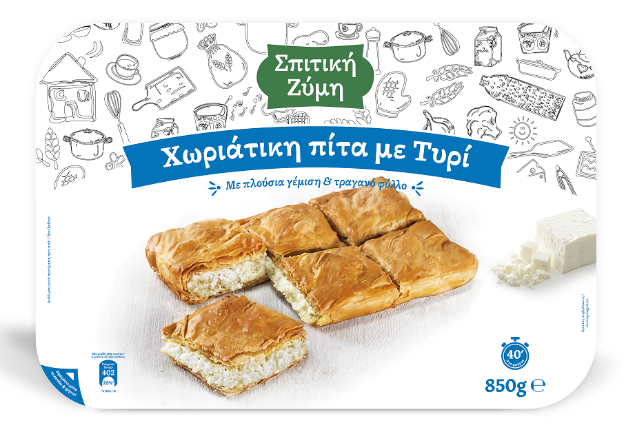 Χωριάτικη πίτα με τυρί Σπιτική Ζύμη (850 g)