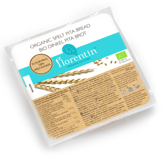 Βιολογική Πίτα με 100% Αλεύρι Ντίνκελ Florentin (260gr)