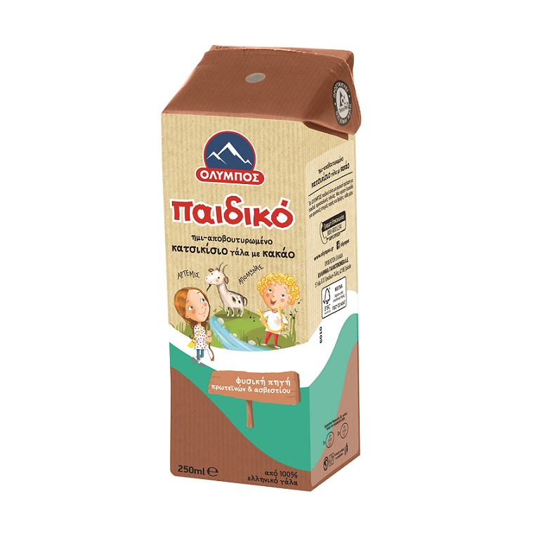 Γάλα Κατσικίσιο με Κακάο Παιδικό Όλυμπος (250 ml)