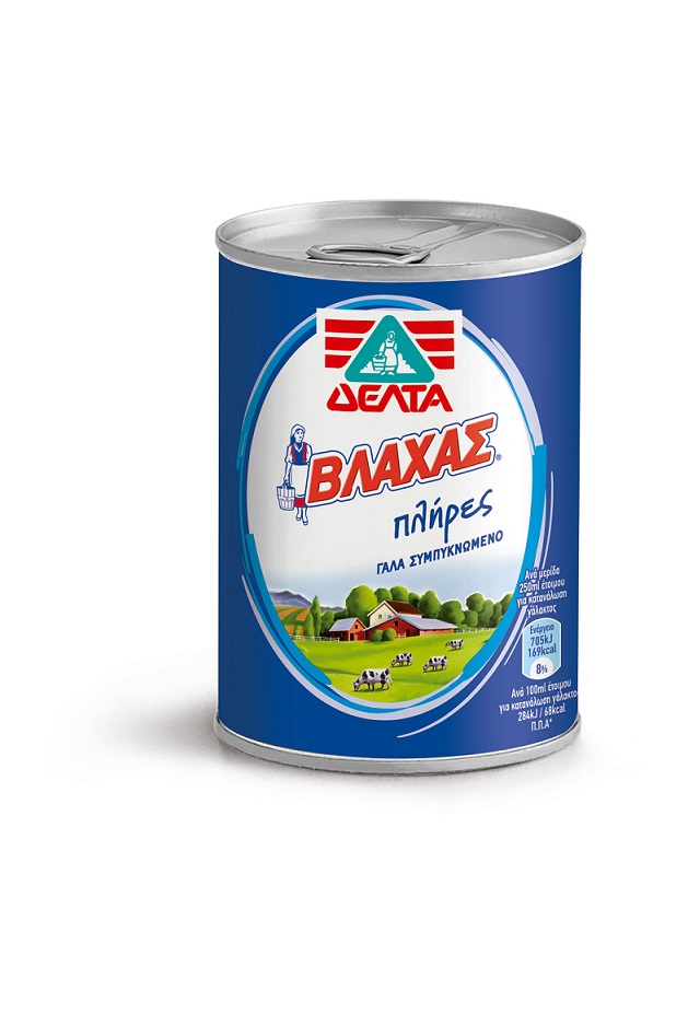 Γάλα Συμπυκνωμένο Βλάχας Πλήρες Δελτα (410g)