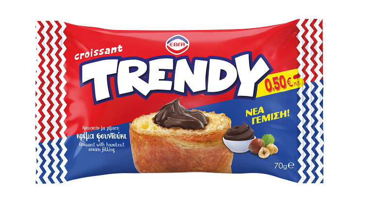 Κρουασάν με Κρέμα Φουντουκιού Trendy (70g)