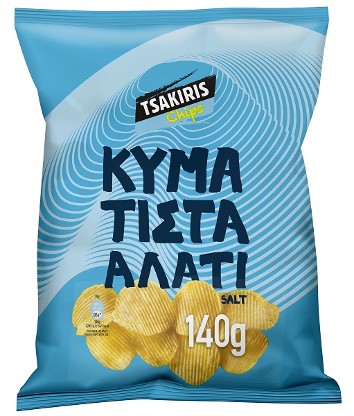 Τσιπς Κυματιστά με Αλάτι Tsakiris (140g)
