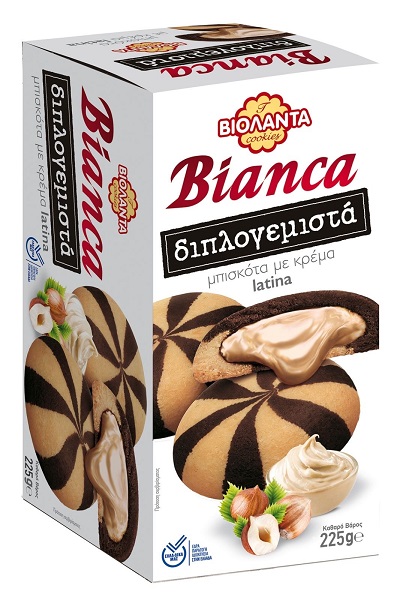 Μπισκότα Bianca Διπλογεμιστά με Κρέμα Latina Βιολάντα (225g)