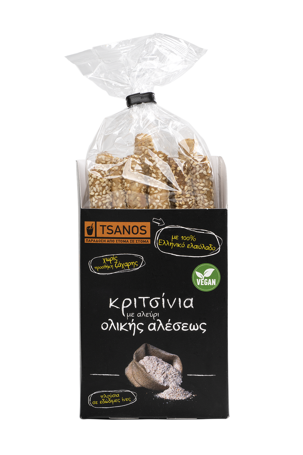 Κριτσίνια με Αλεύρι Ολικής Άλεσης Τσανός (175g)