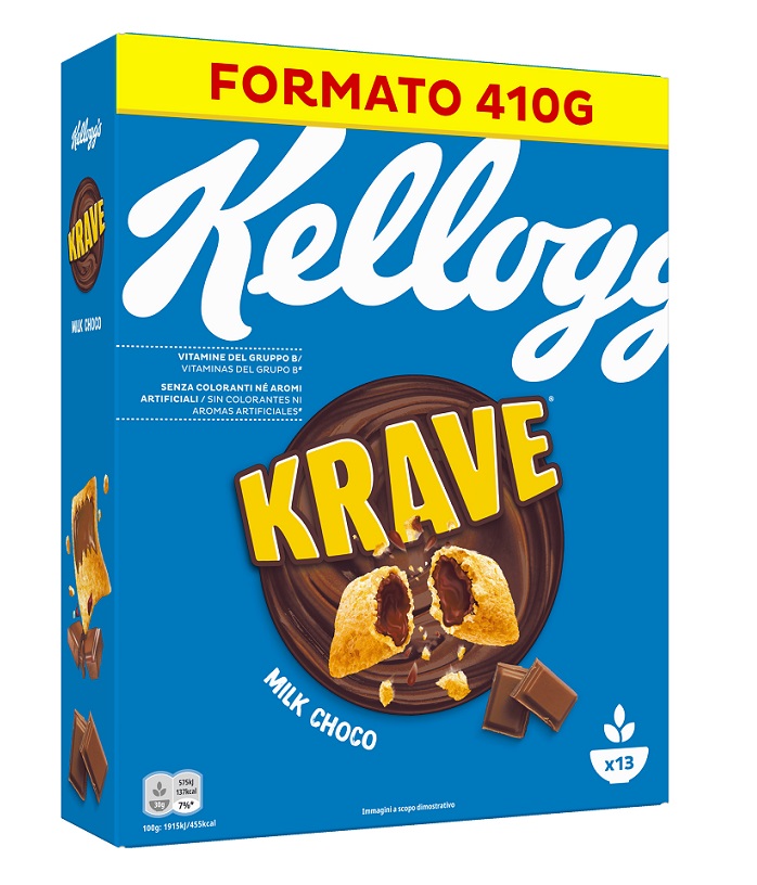 Δημητριακά Krave με σοκολάτα γάλακτος, Kellog’s (410g)