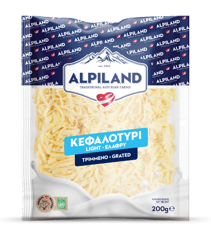 Άλφιτον Κεφαλοτύρι Τριμμένο Light Alpiland (200 g)