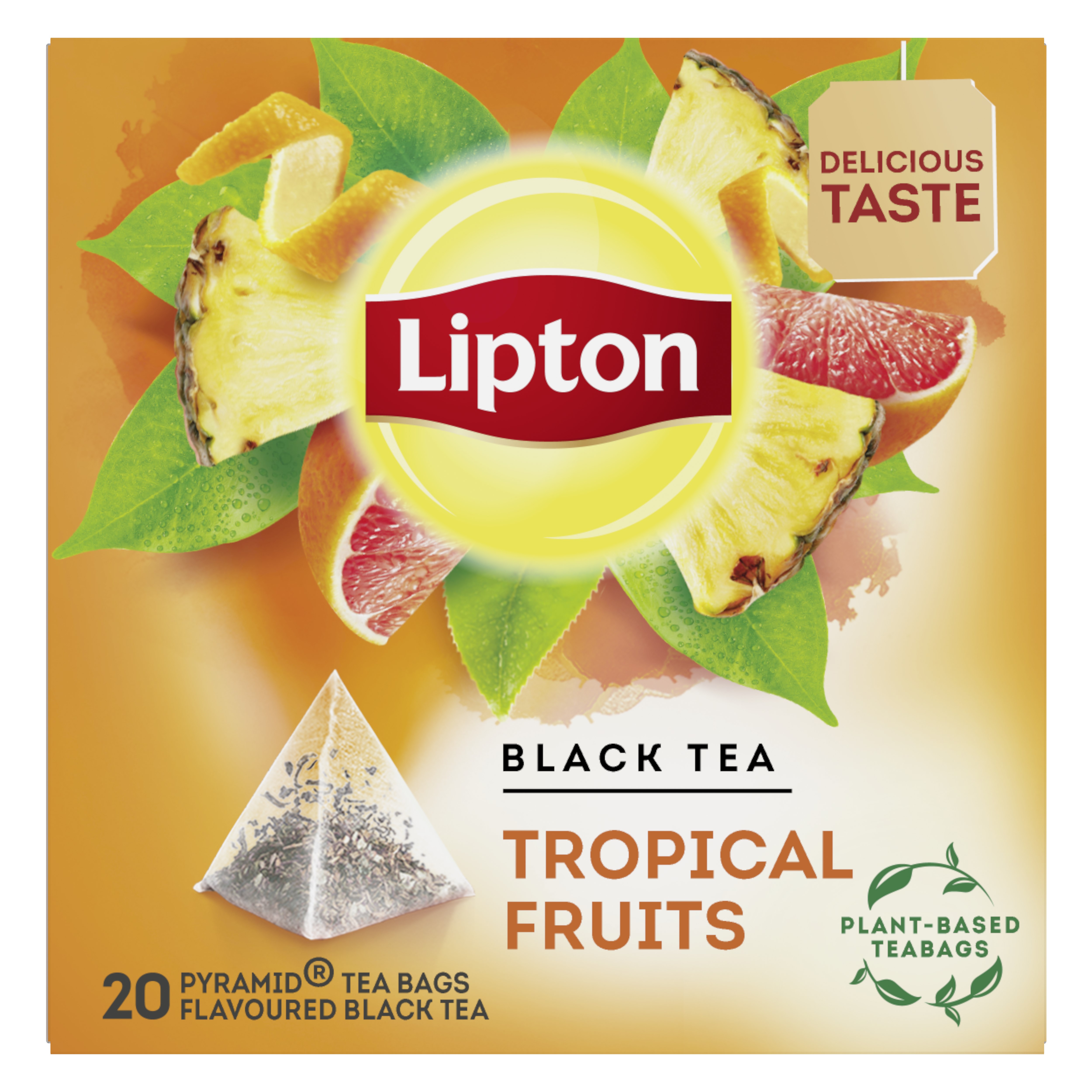 Ελαϊς-Unilever Hellas Α.Ε. Τσάι Μαύρο Τροπικά Φρούτα Lipton (20 πυραμίδες x 1,7 g)