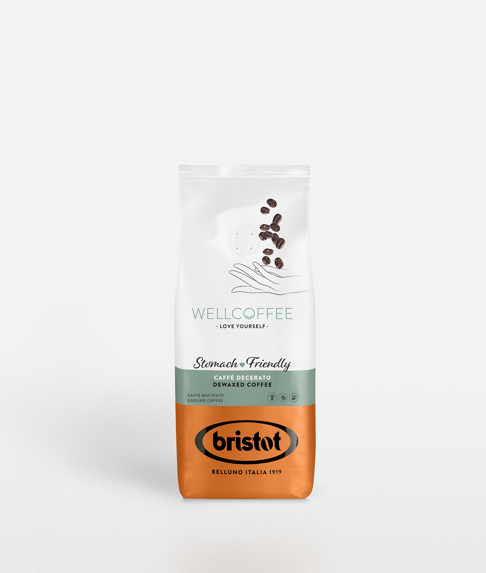 Bristot Καφές φίλτρου Wellcoffee αποκηρωμένος Bristot (200g)