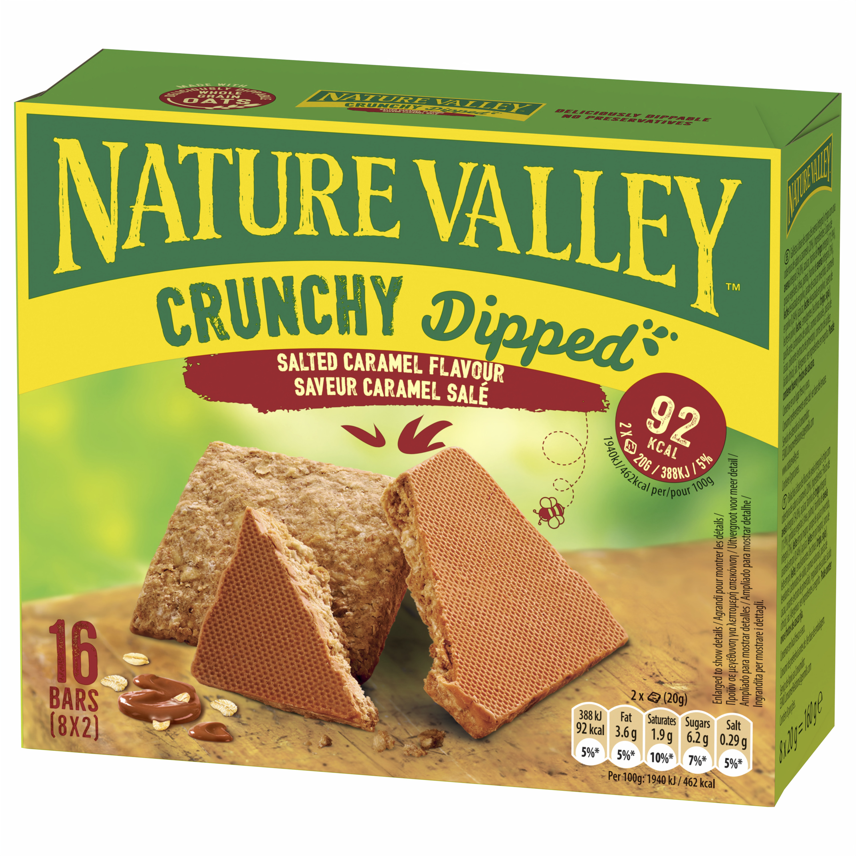Nature Valley Μπισκότα Βρώμης Ολικής Άλεσης με Αλατισμένη Καραμέλα Nature Valley (160g)