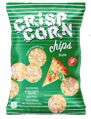 Elgen Crisp Corn Chips με γεύση Πίτσα Ελgen (60g)