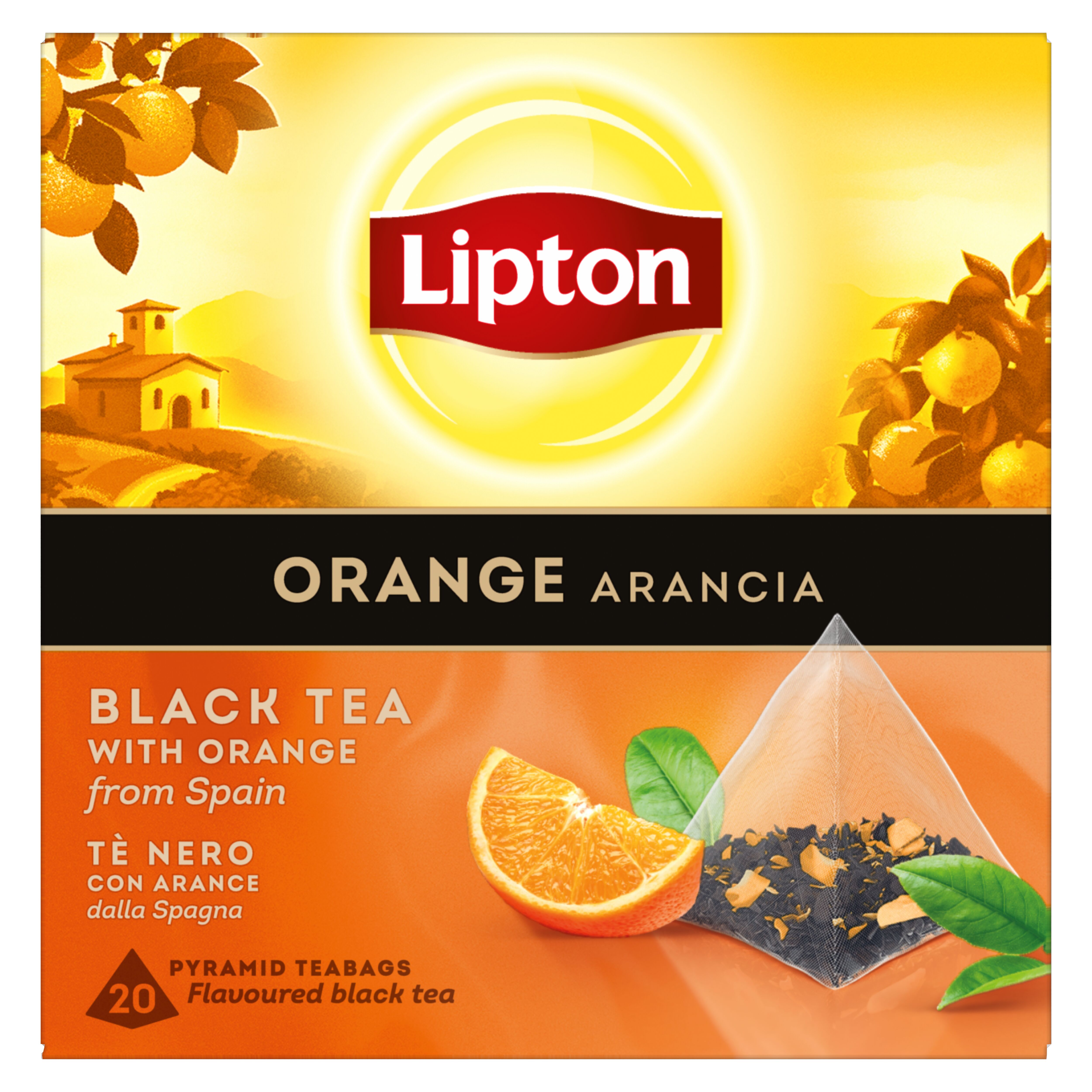 Ελαϊς-Unilever Hellas Α.Ε. Τσάι Μαύρο Πορτοκάλι Lipton (20 πυραμίδες x 1,7 g)