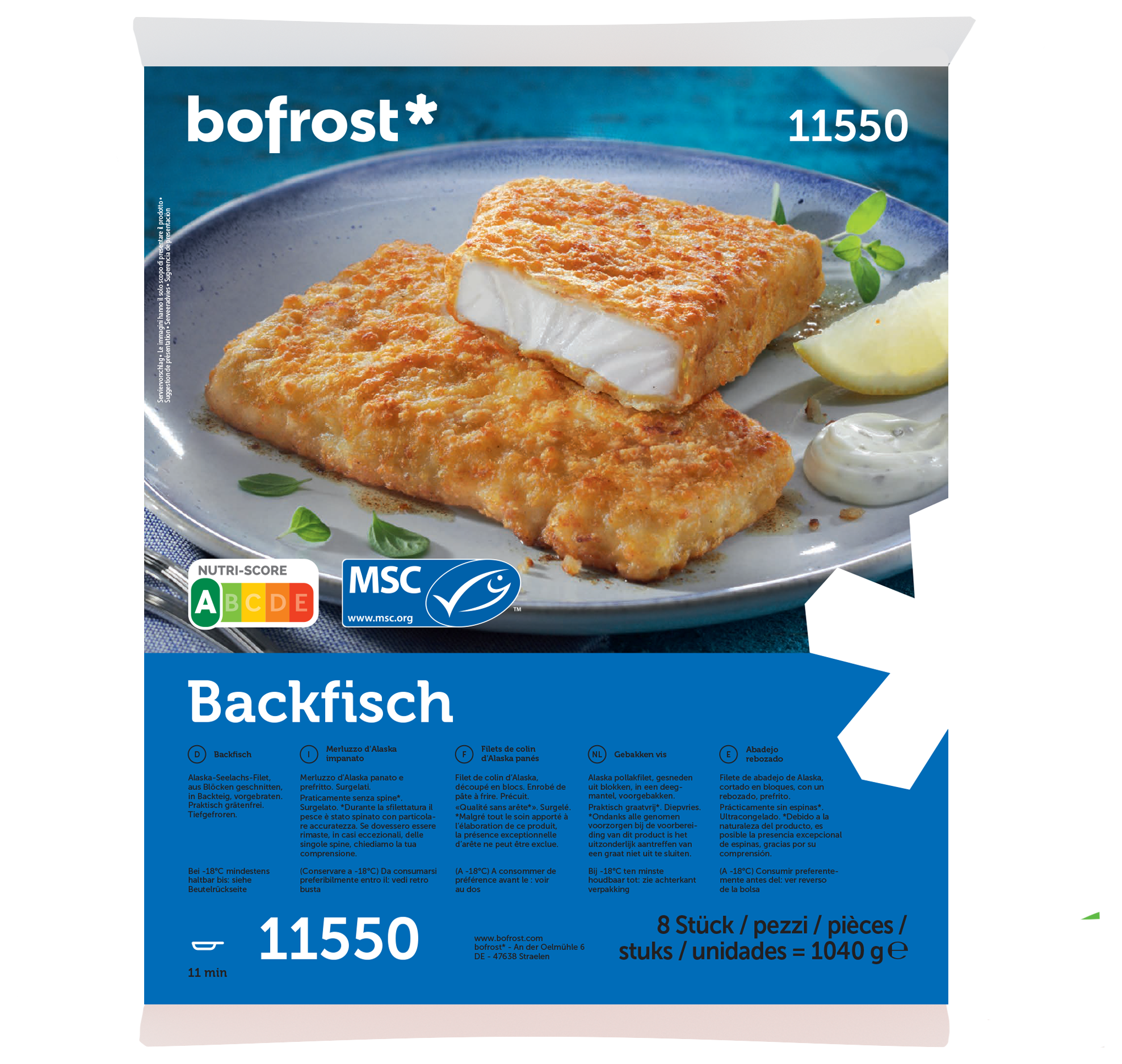 To Your Door A.E. Μπακαλιάρος Αλάσκας Πανέ bofrost* (1,04Kg)