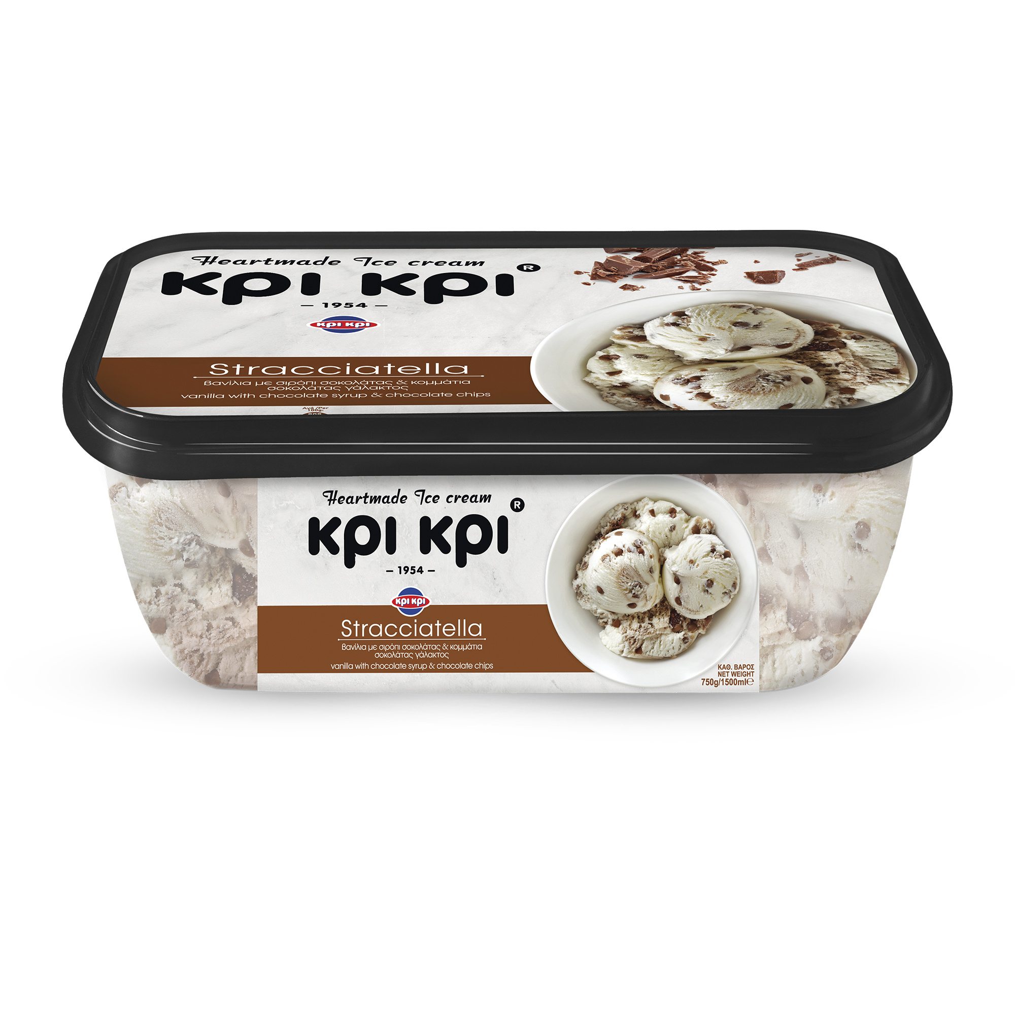 Κρι Κρι Παγωτό Stracciatella Heartmade Κρι Κρι (1.5L)