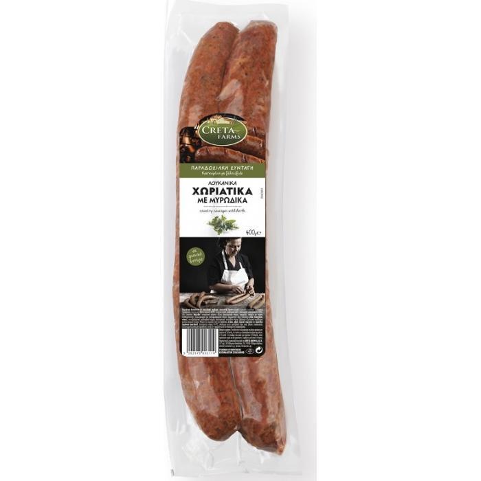 Λουκάνικα Χωριάτικα με μυρωδικά Creta Farms (400 g)