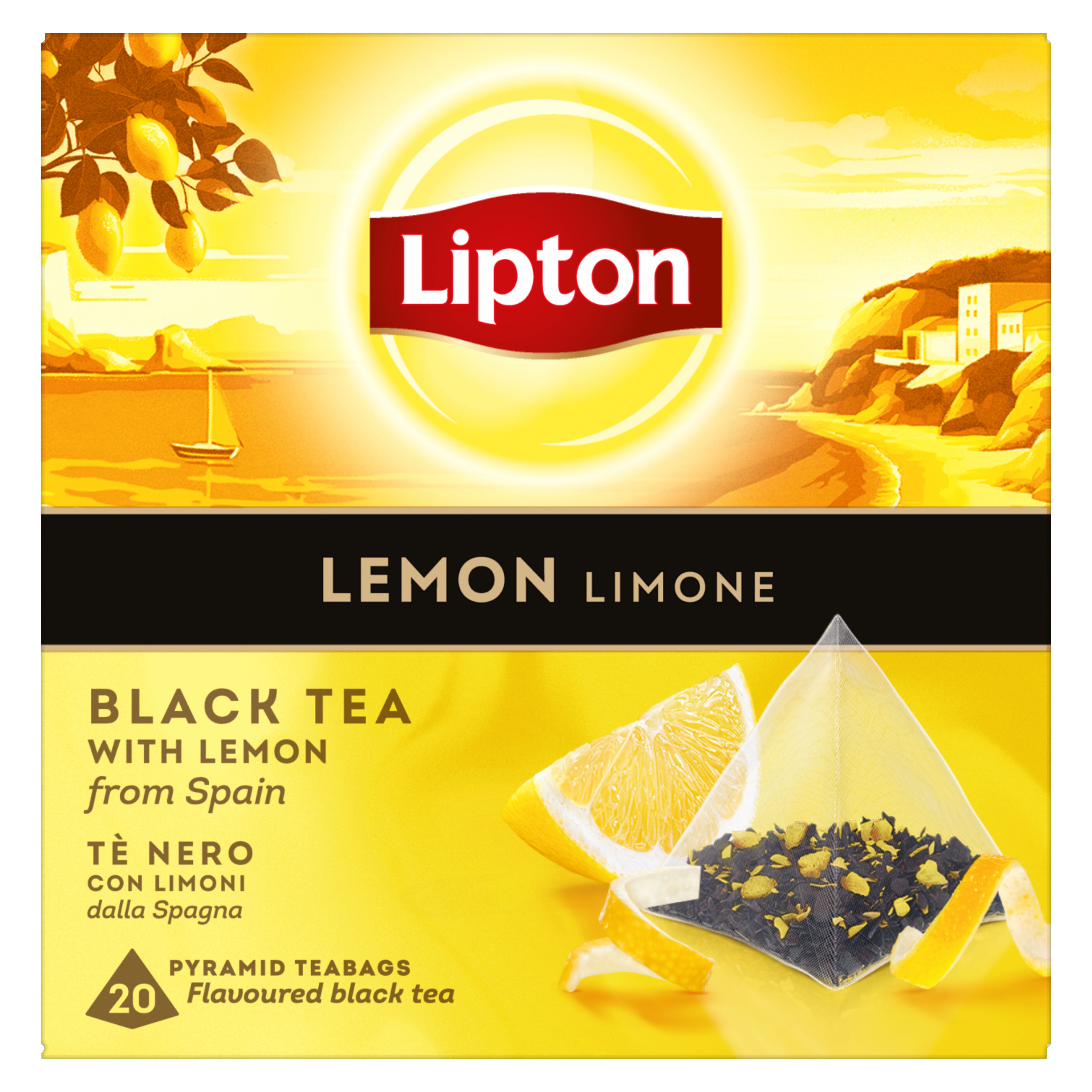 Ελαϊς-Unilever Hellas Α.Ε. Τσάι Μαύρο Λεμόνι Lipton (20 πυραμίδες x 1,7 g)