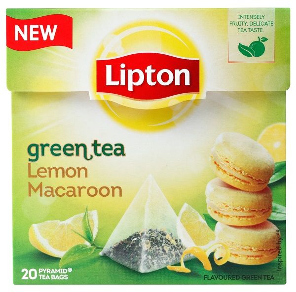 Τσάι Πράσινο Λάιμ & Μακαρόν Lipton (20 πυραμίδες x 1,4 g)